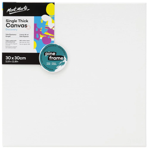 Mont Marte - Canvas Vẽ Tranh Mm Discovery Canvas Single Thick 30X30Cm Cdds3030