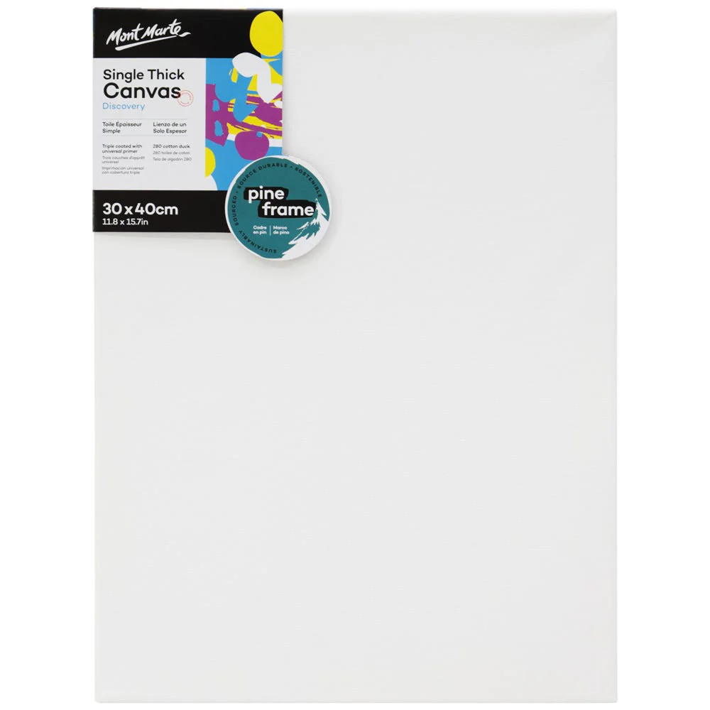 Mont Marte - Canvas Vẽ Tranh Mm Discovery Canvas Single Thick 30X40Cm Cdds3040