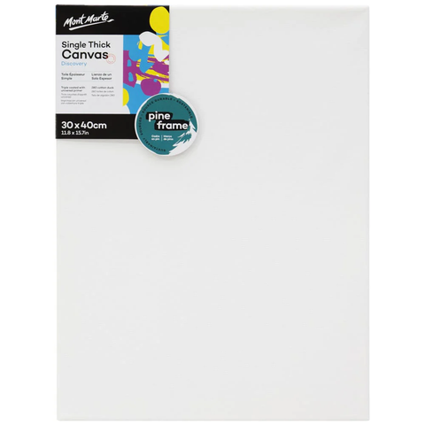 Mont Marte - Canvas Vẽ Tranh Mm Discovery Canvas Single Thick 30X40Cm Cdds3040