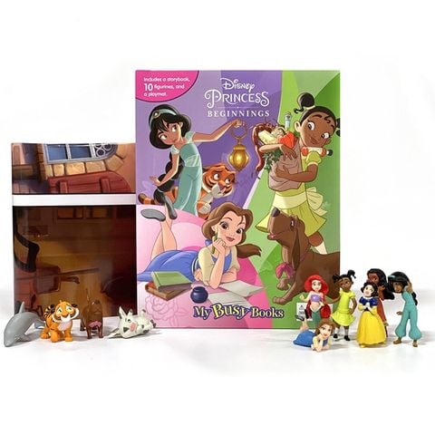 Disney Princess Beginnings My Busy Books - 10 Figurines And A Playmat