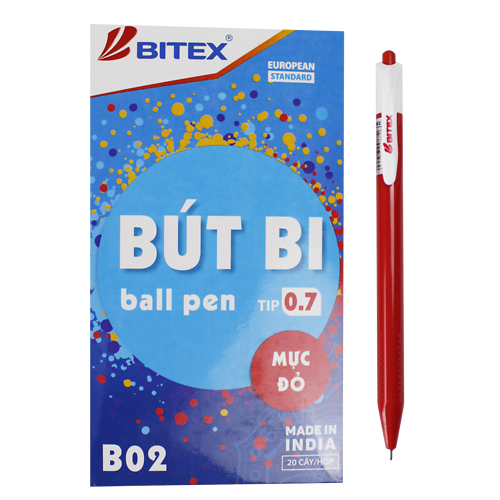 Viết Bi Mực Đỏ 0.7mm B02