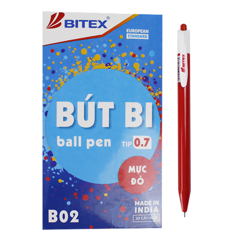 Viết Bi Mực Đỏ 0.7mm B02