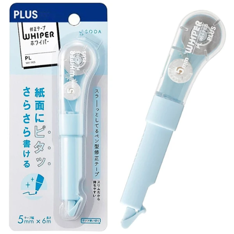 Xóa Kéo Dạng Bút Whiper WH-1905 - Plus 100-V019 - Màu Xanh Dương Nhạt