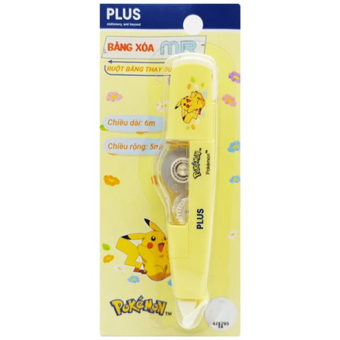 Plus -Băng Xóa Wh-Mr Pikachu 5Mm X 6M Yl (Ver.2024) 100-V029 (Hv-5094)