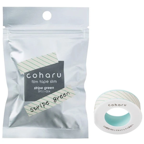 Băng In Nhãn Dán 11 mm x 4 m Coharu - King Jim TPT11004 - Stripe Green
