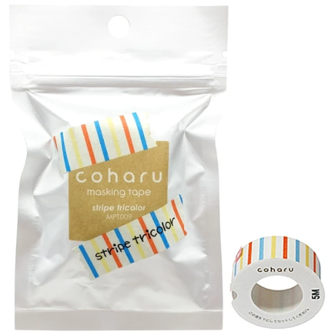 Băng In Nhãn Dán 15 mm x 4 m Coharu - King Jim MPT009 - Stripe Tricolor