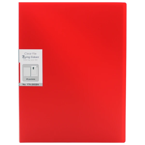 KINGJIM - Bìa 20 Lá Màu Đỏ 176-20GSV