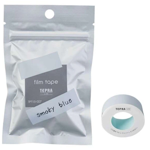 Băng In Nhãn Dán 15 mm x 4 m Tepra Lite - King Jim TPT15007 - Smoky Blue