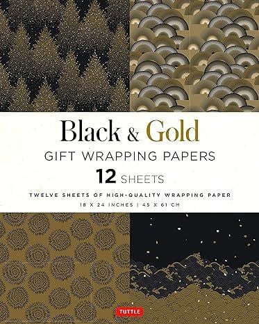 Black & Gold Gift Wrapping Papers