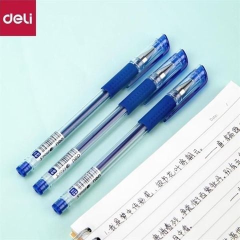 Bút gel 0.5mm màu xanh Deli E6600S-XD