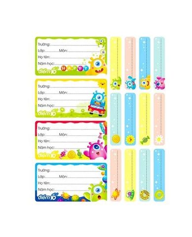 Nhãn Vở TP-NBL006 (4 Cái)