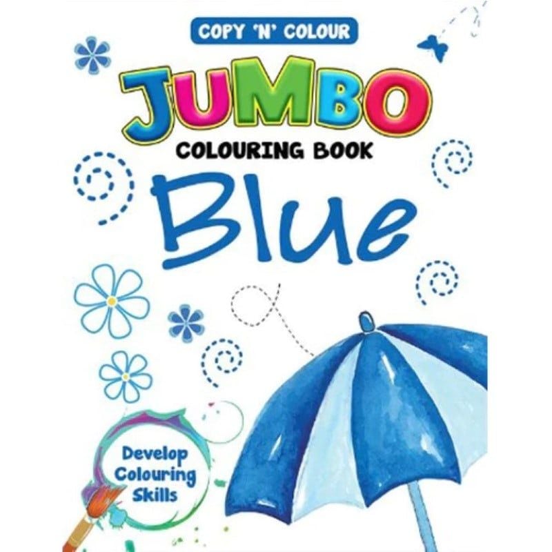Super Jumbo Colouring Book - Blue
