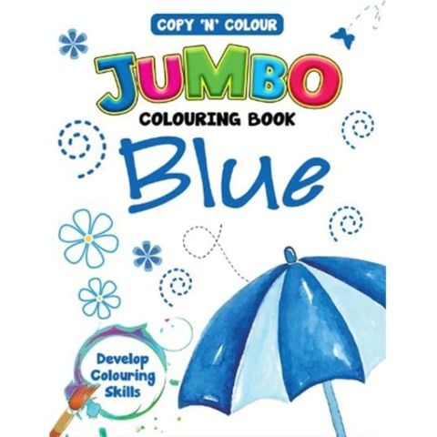 Super Jumbo Colouring Book - Blue
