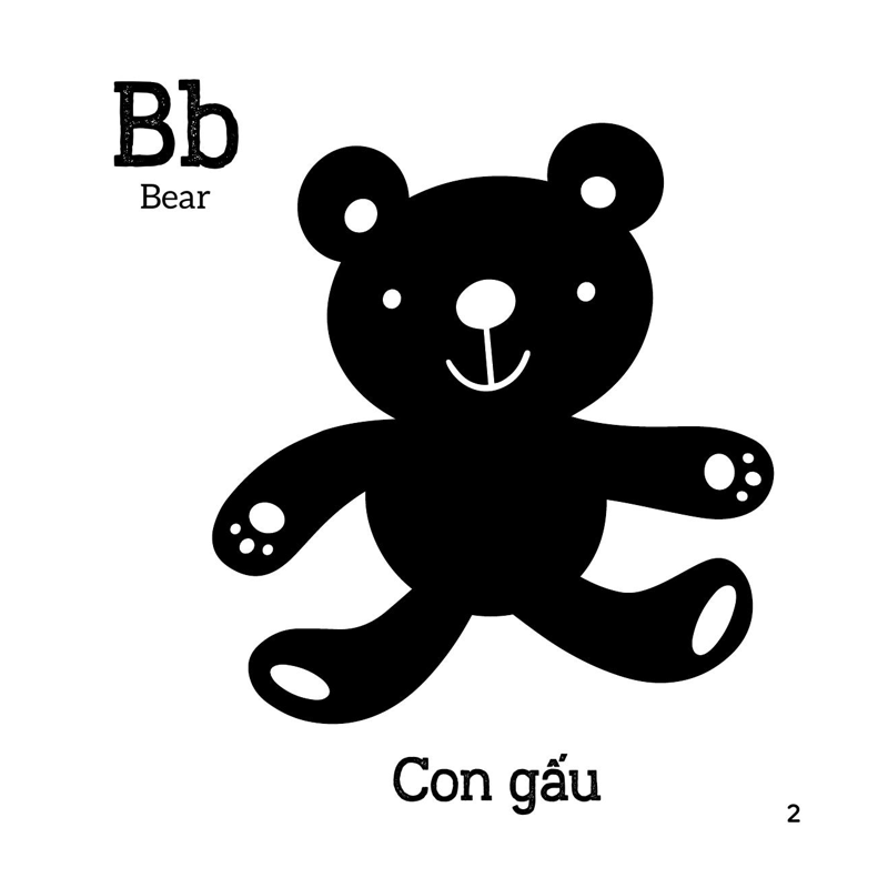 Sách Kích Thích Thị Giác - Em Bé Thấy Gì? - Chữ Cái Tiếng Anh