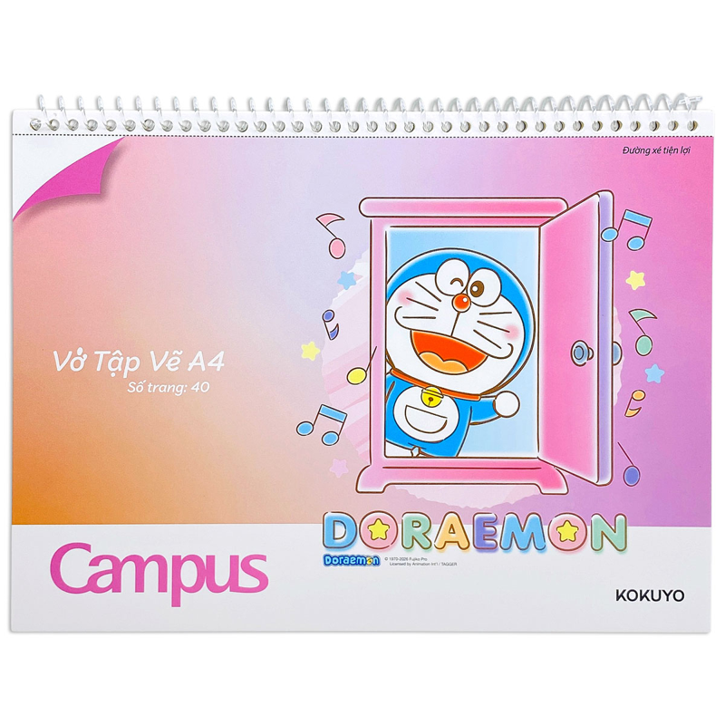 Campus - Vở Vẽ Doraemon A4 40tr ĐL100gsm SKB-A4DOR-08 (Giao mẫu ngẫu nhiên)