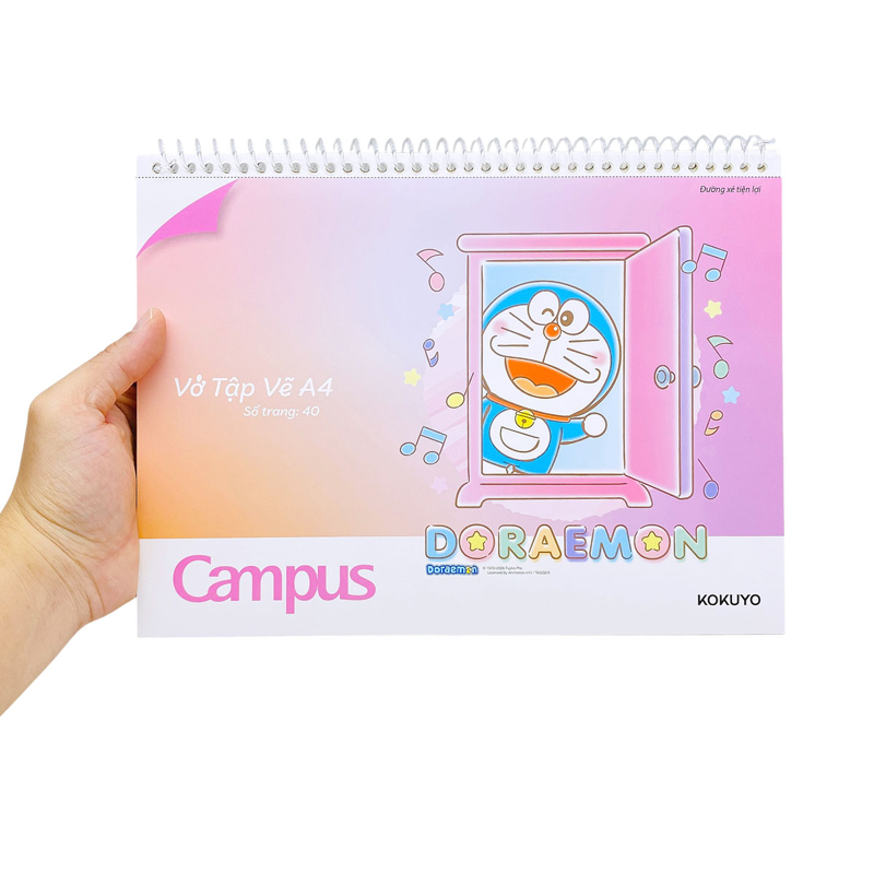 Campus - Vở Vẽ Doraemon A4 40tr ĐL100gsm SKB-A4DOR-08 (Giao mẫu ngẫu nhiên)