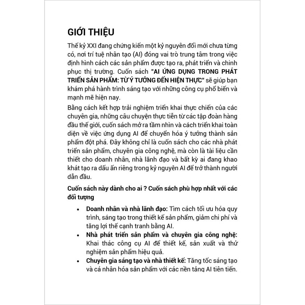 Trí Tuệ Nhân Tạo AI - Ứng Dụng Trong Phát Triển Sản Phẩm: Từ Ý Tưởng Đến Hiện Thực - Tập 1