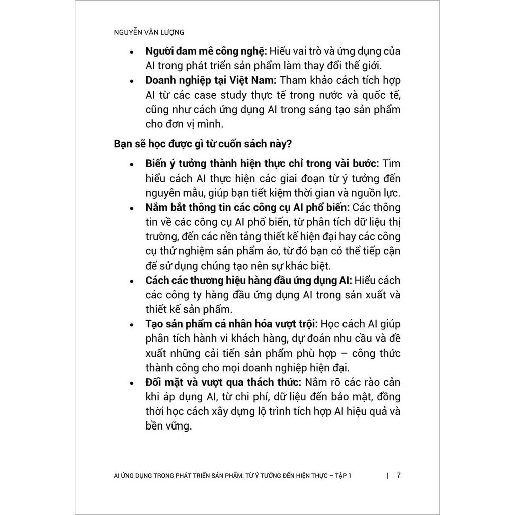 Trí Tuệ Nhân Tạo AI - Ứng Dụng Trong Phát Triển Sản Phẩm: Từ Ý Tưởng Đến Hiện Thực - Tập 1