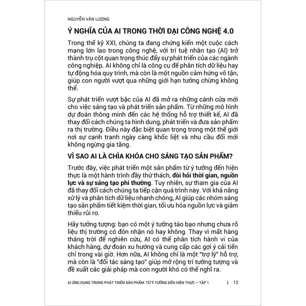 Trí Tuệ Nhân Tạo AI - Ứng Dụng Trong Phát Triển Sản Phẩm: Từ Ý Tưởng Đến Hiện Thực - Tập 1