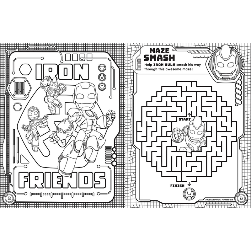 Iron Man And His Awesome Friends - Mega Colouring Book