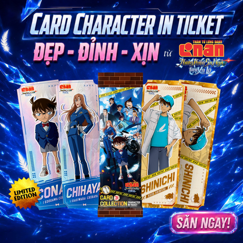 Card Collection Conan: Thiên Thần Sa Ngã Trên Xa Lộ - Character In Ticket