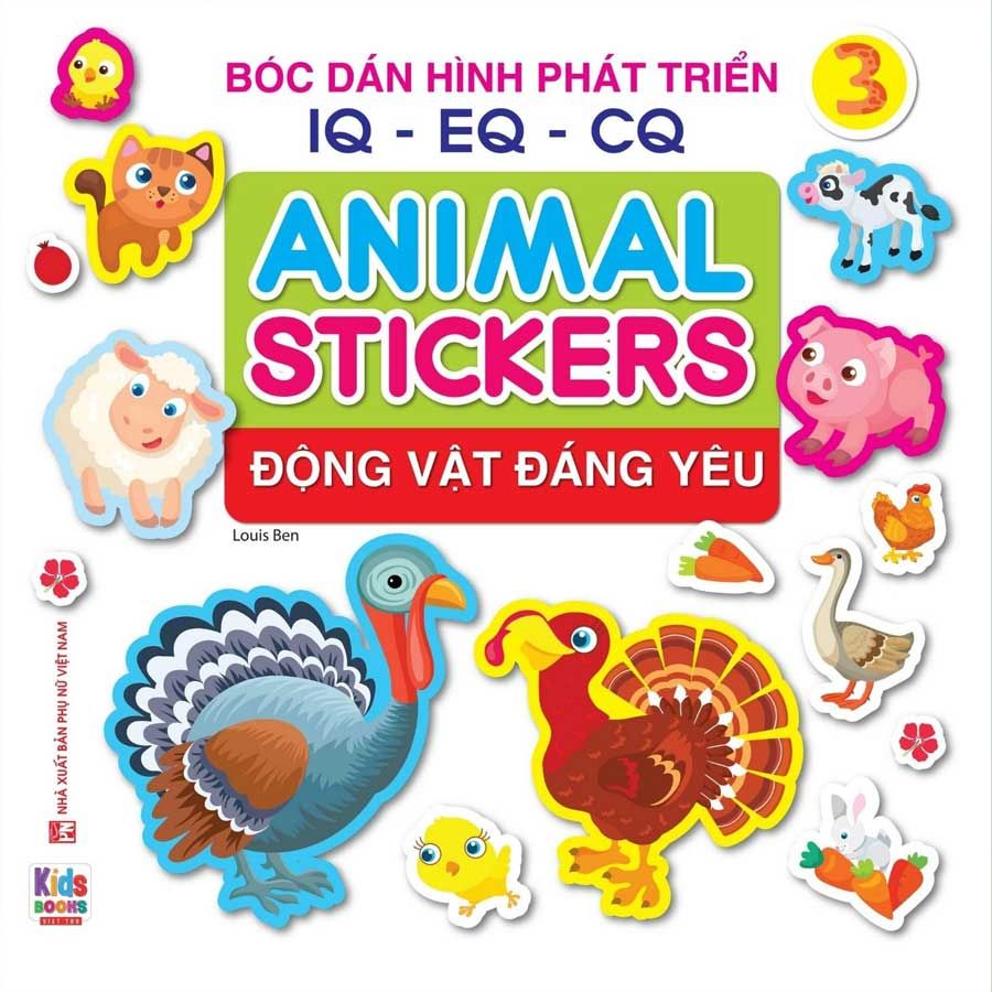 Animal Stickers - Bóc Dán Hình Phát Triển IQ-EQ-CQ - Động Vật Đáng Yêu 3