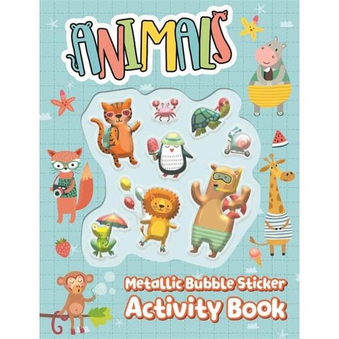 Metallic Bubble Sticker Book - Animals