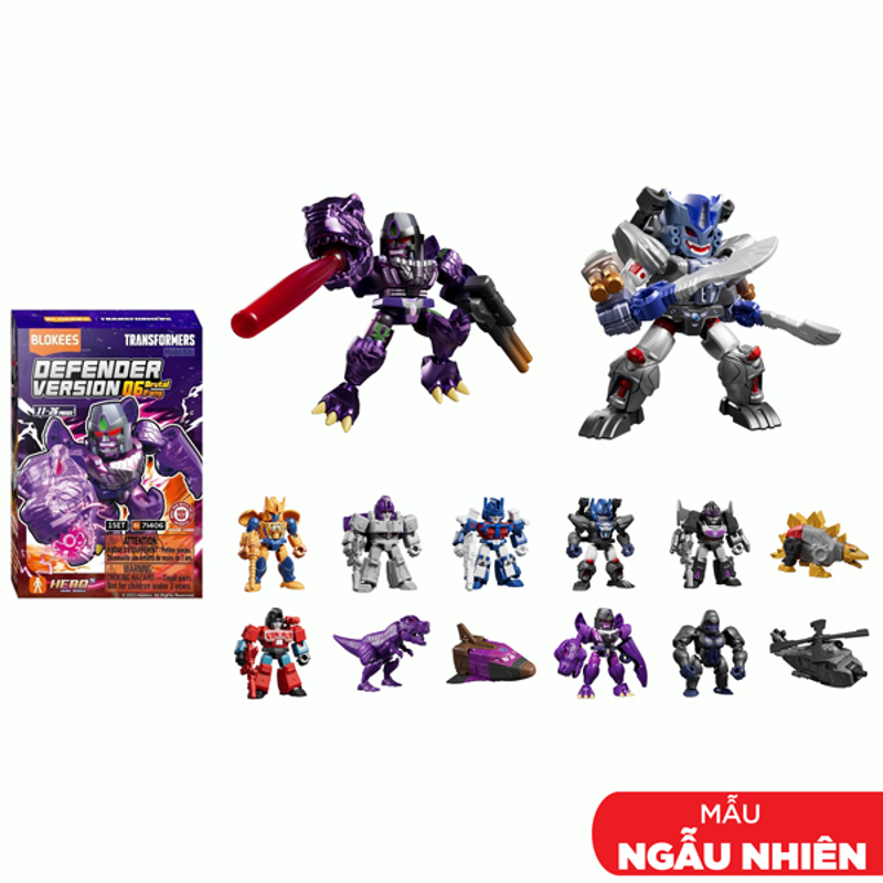 Mô Hình - Transformers - Defender Version 06 - Brutal Fang - Blokees - ET56 (Giao Mẫu Ngẫu Nhiên)