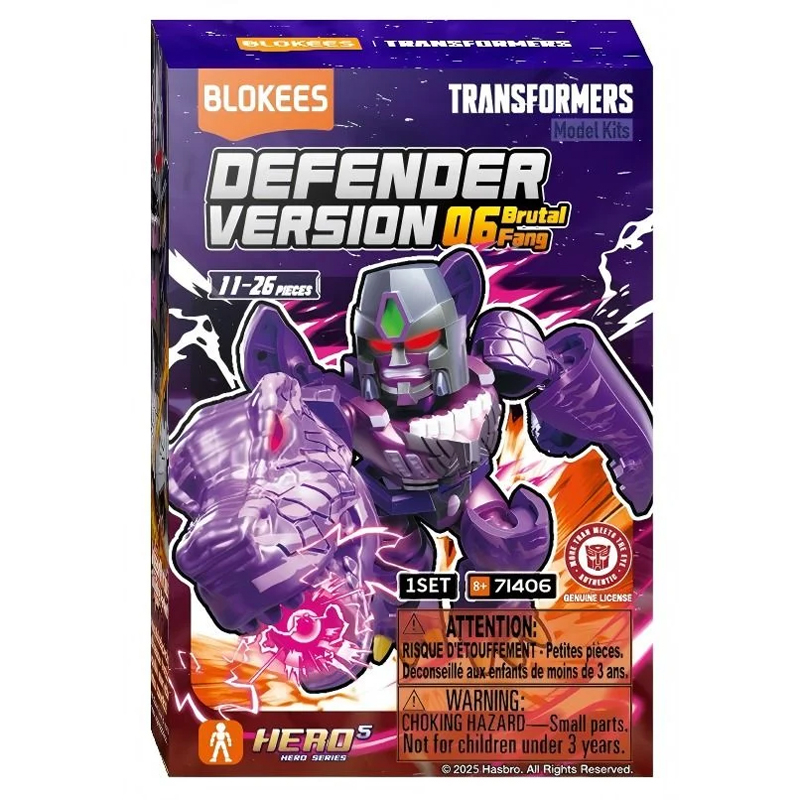 Mô Hình - Transformers - Defender Version 06 - Brutal Fang - Blokees - ET56 (Giao Mẫu Ngẫu Nhiên)