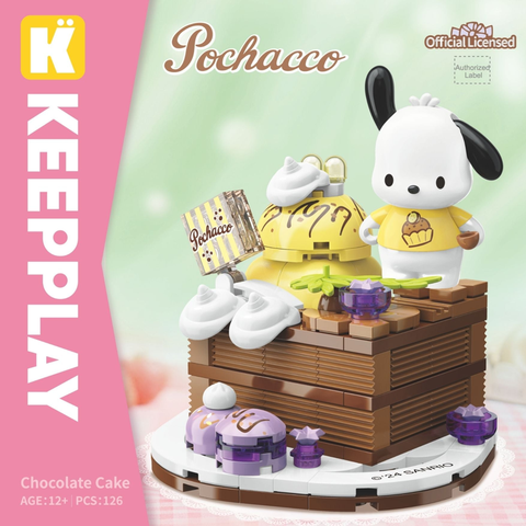 Đồ Chơi Lắp Ráp Keepplay Sanrio Pochacco - Chocolate Cake K20864