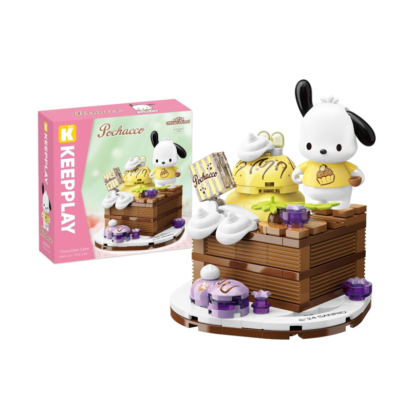 Đồ Chơi Lắp Ráp Keepplay Sanrio Pochacco - Chocolate Cake K20864