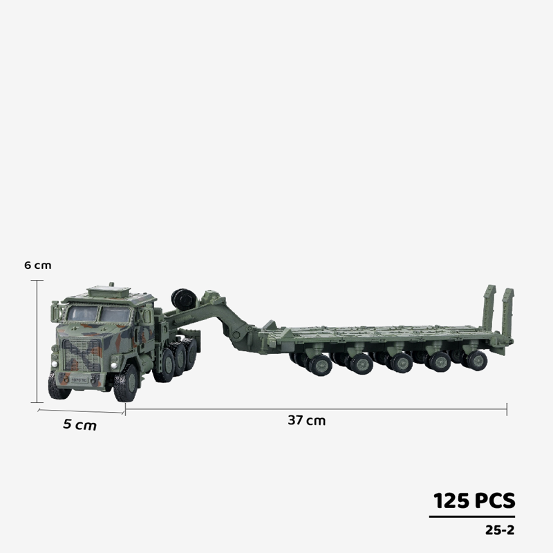 Xuja-25-2- Bộ Lắp Ráp Mô Hình Xe Bọc Thép Vận Tải M1070 Màu Xanh Tỷ Lệ 1:72