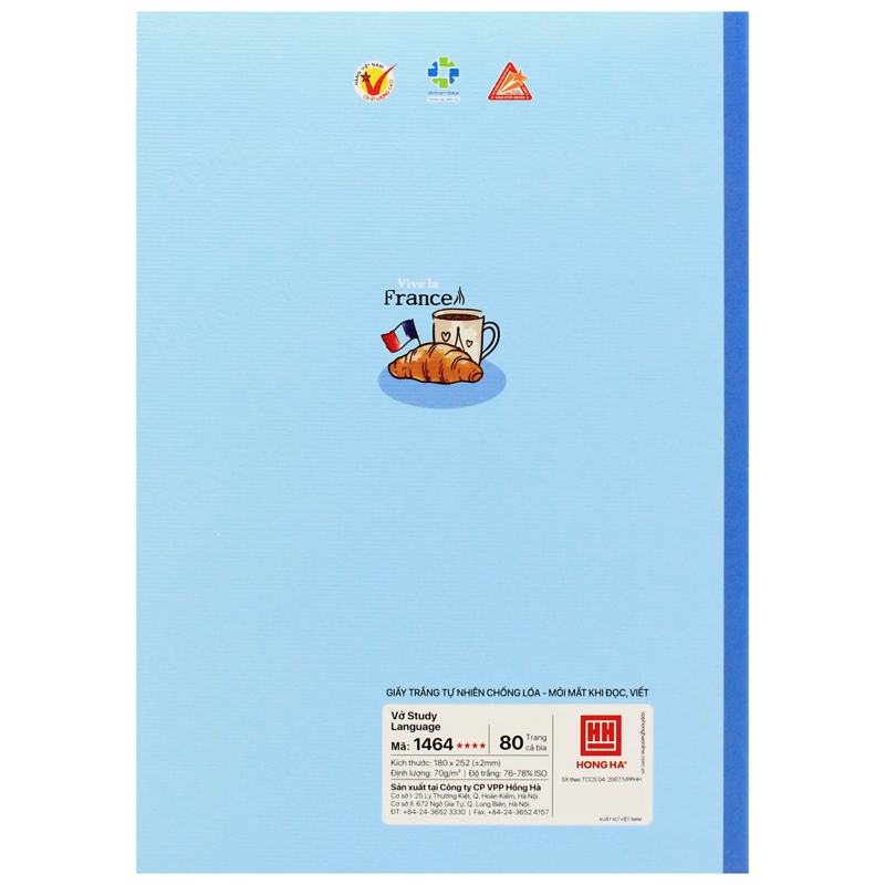 Hồng Hà - Vở Học Ngoại Ngữ Study Languge B5 80Tr 70Gsm KNNN-1464 (Giao mẫu ngẫu nhiên)