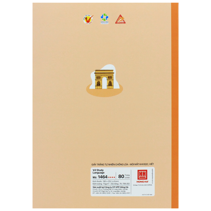 Hồng Hà - Vở Học Ngoại Ngữ Study Languge B5 80Tr 70Gsm KNNN-1464 (Giao mẫu ngẫu nhiên)