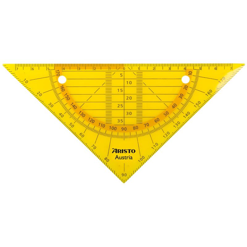 Thước Eke Cam Neon 45 độ,  16 CM AR23009NO