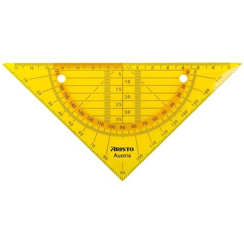 Thước Eke Cam Neon 45 độ,  16 CM AR23009NO