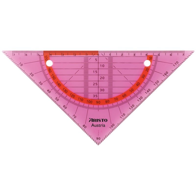 Thước Eke Hồng Neon 45 độ, 16cm AR23009NP