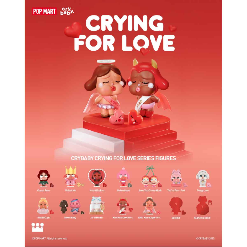 Pop Mart - Mô Hình Crybaby Crying for Love Series Figures (Giao mẫu ngẫu nhiên)