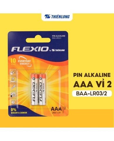 Pin Alkaline AAA (Đũa) Vỉ 2 BAA-LR03/2