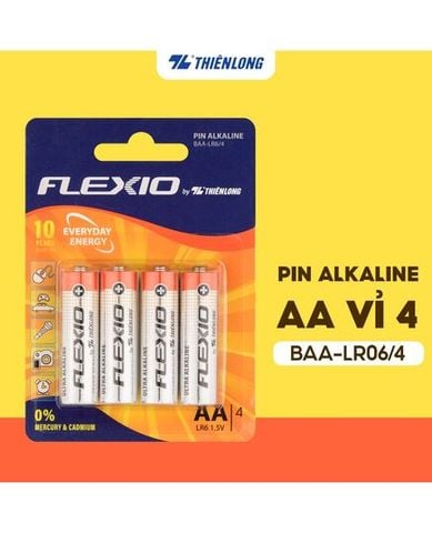 Pin Alkaline AA (Tiểu) Vỉ 4 BAA-LR6/4