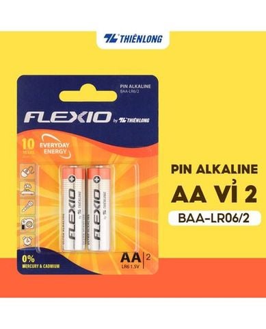 Pin Alkaline AA (Tiểu) Vỉ 2 BAA-LR6/2