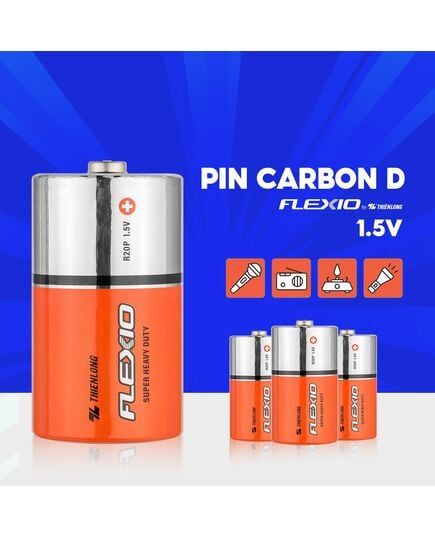 Pin Carbon D (Đại) Lốc 2 BAC-R20/2