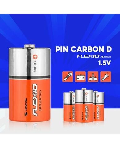 Pin Carbon D (Đại) Lốc 2 BAC-R20/2