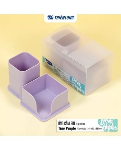 Ống Cắm Bút Khay Giấy Note PS-003 Tím