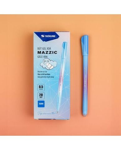 Bút Gel Xóa Được GELE-006 Xanh Túi 05