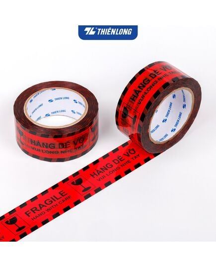 Băng Keo Hàng Dễ Vỡ Fragile BKD-002 80M/ Đỏ
