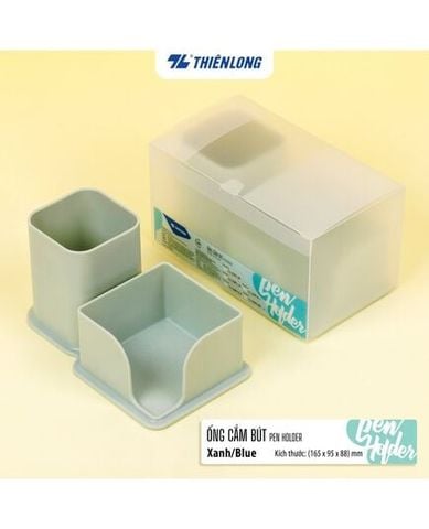 Ống Cắm Bút Khay Giấy Note PS-003 Xanh