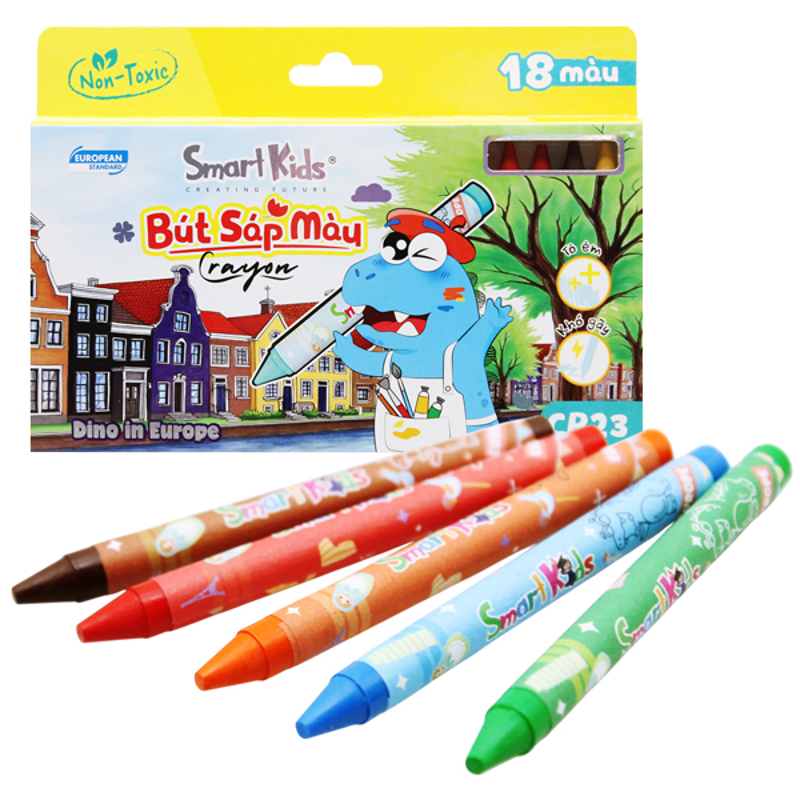 Smartkids - Hộp 24 Sáp Màu Coco Puff CR27