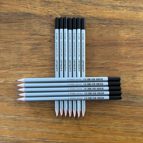 Viết Chì Gỗ Mỹ Thuật 2H 7”12 Cây 8000-2H Acmeliae