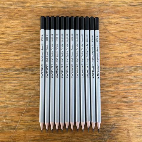 Viết Chì Gỗ Mỹ Thuật 4H 7”12 Cây 8000-4H Acmeliae